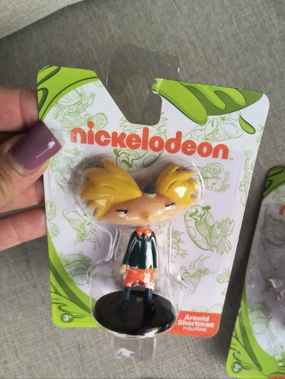 Nickelodeon 3 Mini Figurines Hey Arnold Ren Stimpy Nickelodeon New